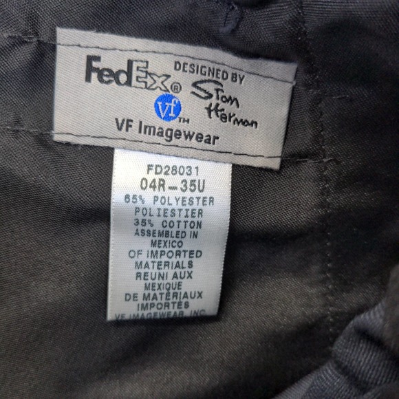 FedEx Stan Herman Womens Reflective Uniform Pants Blue Size 04-35U Pockets - Picture 10 of 10